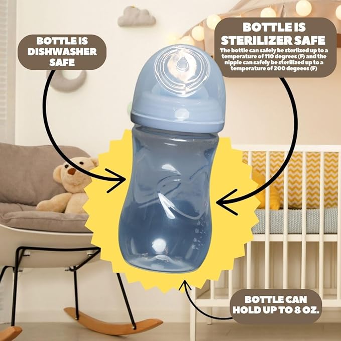 Mexican Beer Themed Coozies for Baby Bottles - Funny Gift for New Parents & Baby Showers - (2 Premium Designed Neoprene Coozies + BPA/Lead/Phthalate Free Bottle Included) (Design 2)