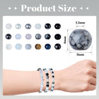 DUQGUHO 8mm Black Beads for Bracelets Black and White Glass Beads for Jewelry - Image 4