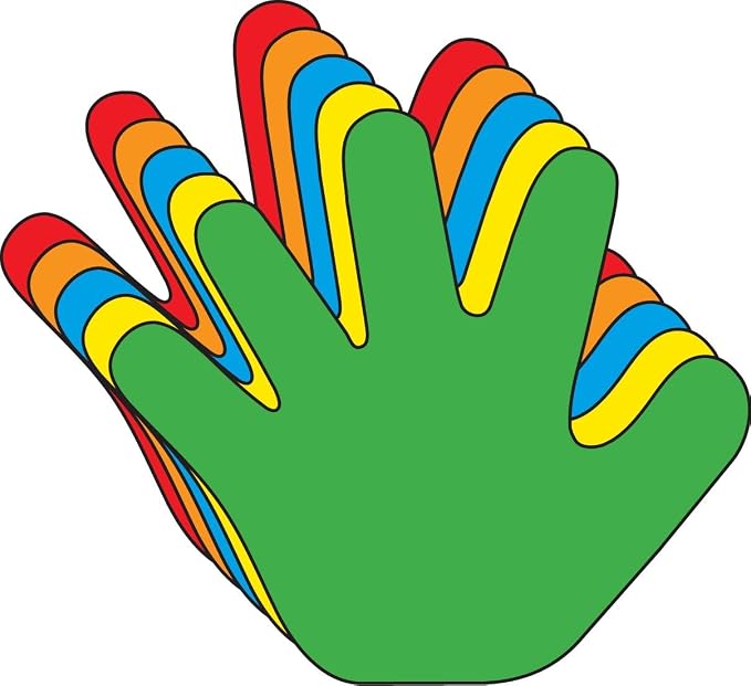 SHAPES ETC. 31 Pcs Hand Assorted Color Cut-Outs 5.5in, Construction Paper Shapes by SHAPESETC
