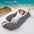 Sasttie Pregnancy Pillows for Sleeping, Jumbo U Shaped Cooling Full Body Pillow - Image 7