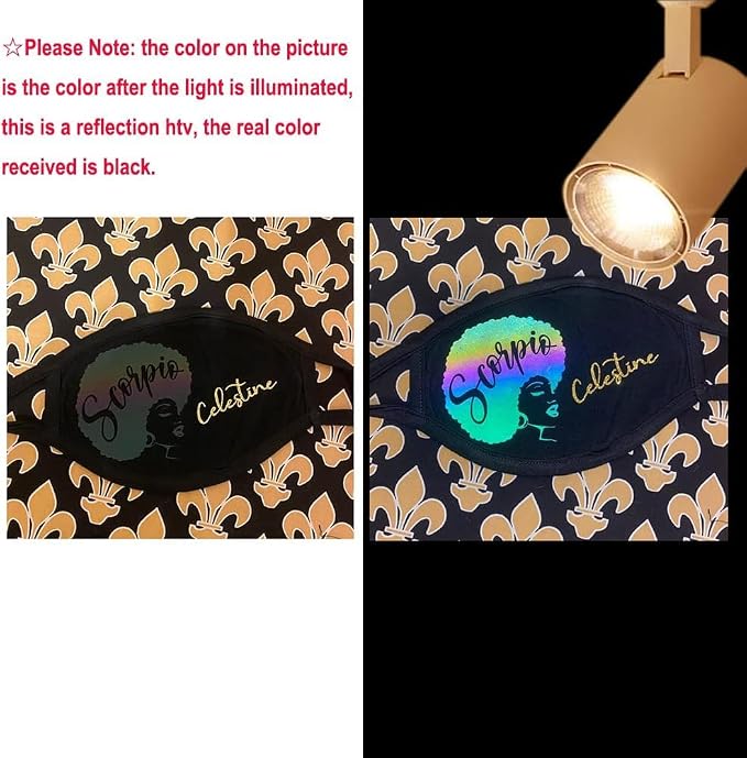 Reflective Heat Transfer Vinyl Reflective Rainbow HTV Vinyl Rolls 12inch x - Image 7