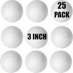 25 Pack 3'' inch Foam Balls by Bargain+Paradise