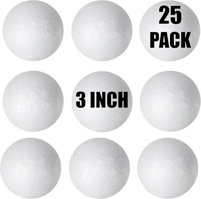 25 Pack 3'' inch Foam Balls by Bargain+Paradise
