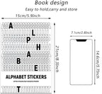 PRSTINCOL 3456 Pcs 36 Sheets Colorful Alphabet Stickers Pad, 9 Colors Self - Image 5