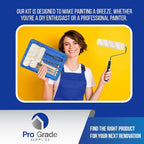 Pro Grade Paint Roller Kit, Paint Brushes - Image 4