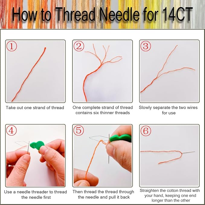VIGEGU 5 Pack Cross Stitch Bookmark Kit - Image 7