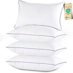 JOLLYVOGUE Pillows Queen Size Set of 4, Washable Supportive Bed Pillows by JOLLYVOGUE