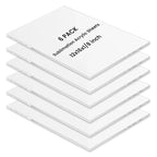 6 Pack Sublimation Acrylic Blanks Sheets 12"x16", 1/6" Thick White Acrylic by Unknown