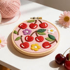 INFUNLY Cherry Punch Needle Embroidery Kit, Complete DIY Punch Embroidery Kits - Image 4