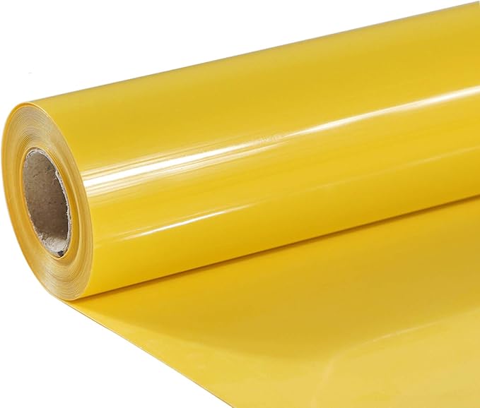 TUMIYA Yellow Heat Transfer Vinyl HTV Rolls, Glossy Adhesive HTV Vinyl by TUMIYA