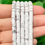 150Pcs 4×2mm Natural White Howlite Spacer Stone Beads - Image 3