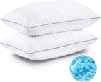 VVZ Cooling Bed Pillows Standard Size Set of 2, Shredded Memory Foam Pillows - Image 9