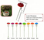 Enchanted Garden Miniature Mushroom Decorations, 40-Piece Resin Fairy Garden - Image 8