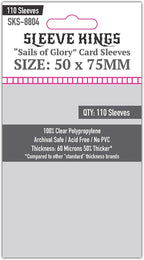 Sleeve Kings Sails of Glory Compatible Card Sleeves – 50x75mm, 110 Pack by SleeveKings