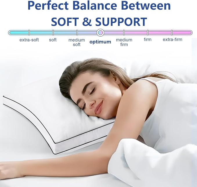 Premium Pillows King Size Set of 4, Fluffy and Supportive 7D Down Alternative - Image 7