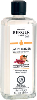 MAISON BERGER - Rhubarb Radiance - Lampe Berger Fragrance Refill for Home Fragrance Oil Diffuser - Air Freshener - 33.8 Fluid Ounces - 1 Liter