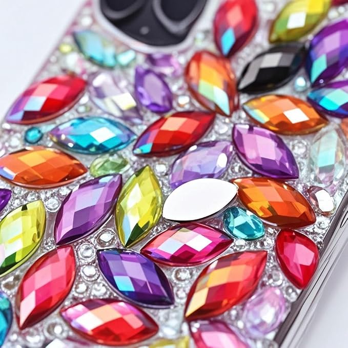100 Pcs 15x7mm AB Colorful Jewels Gems Rhinestones - Image 5