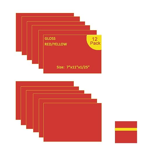 XLNT TECH Engraving Blank Materials ABS Double Color Plastic Sheet by MaterialsParts
