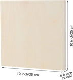 ADXCO 8 Pack Wood Panels 10 x 10 Inch Unfinished Wood Canvas Wooden Panel Boards - Image 2