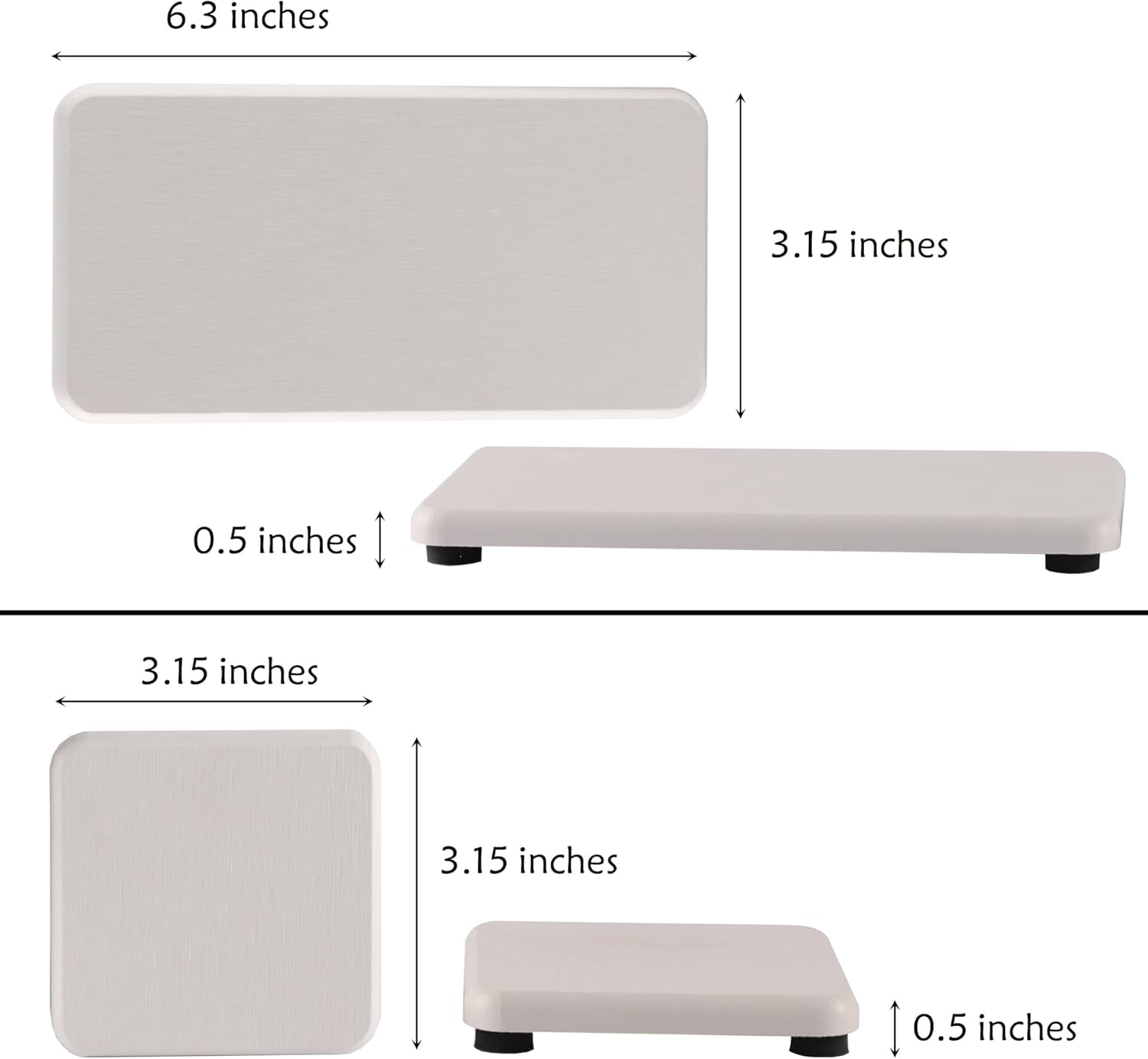 Set of 4 Water Absorbent Diatomite Coasters, Diatomaceous Earth Kitchen Soap Dish, Bathroom Trays, Water Absorbing Stone Used for Hand Soaps & Plants & Toiletries in The Modern Home