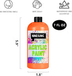 Orange Acrylic Paint, Professional 7 Fl Oz Paints - Image 2