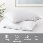 4 Pack Cooling Pillow Cases, Viscose Derived from Bamboo Pillow Protectors King - Image 5