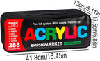 288 Colors Bag Acrylic Paint Markers Set, Soft Flexible Brush Markers - Image 3