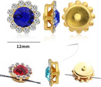 12mm 150pcs Crystal Red Sew on Rhinestones, Crystals Glass Gems - Image 2