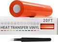 VinylRus Heat Transfer Vinyl-12” x 20ft Orange Iron on Vinyl Roll by VinylRus