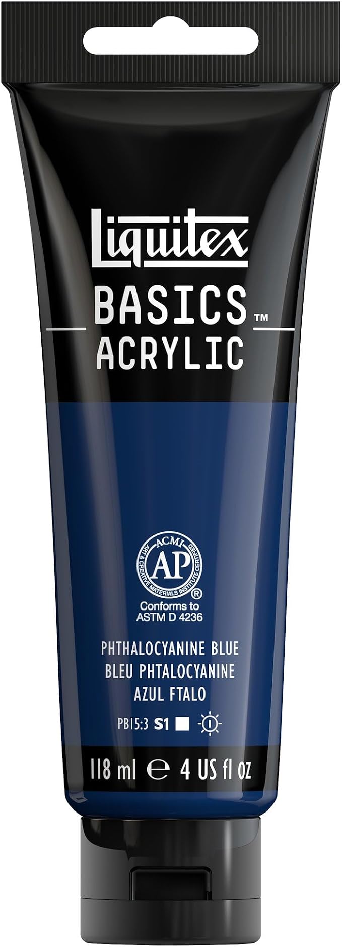Liquitex BASICS Acrylic Paint, 118ml Tube, Phthalocyanine Blue by Liquitex