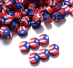 100pcs Flag Clay Beads for Jewelry Making, Polymer Clay Spacer Beads for DIY - Image 7