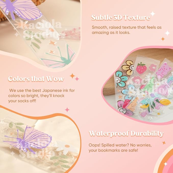 Kaciola 24PCS Acrylic Bookmark Blanks - Image 4