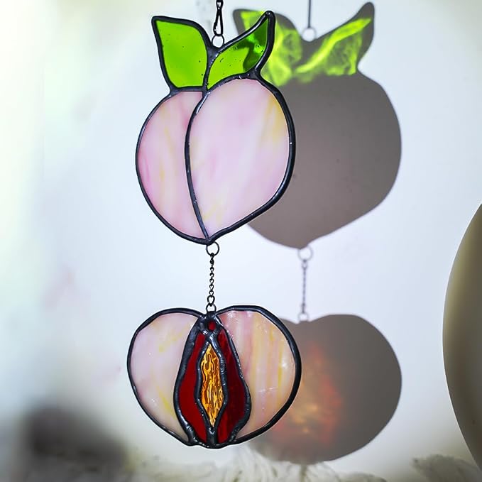 Peach Decor Stained Glass Suncatcher - Image 3