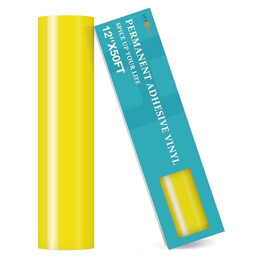 HTVRONT Yellow Permanent Vinyl Roll by HTVRONT