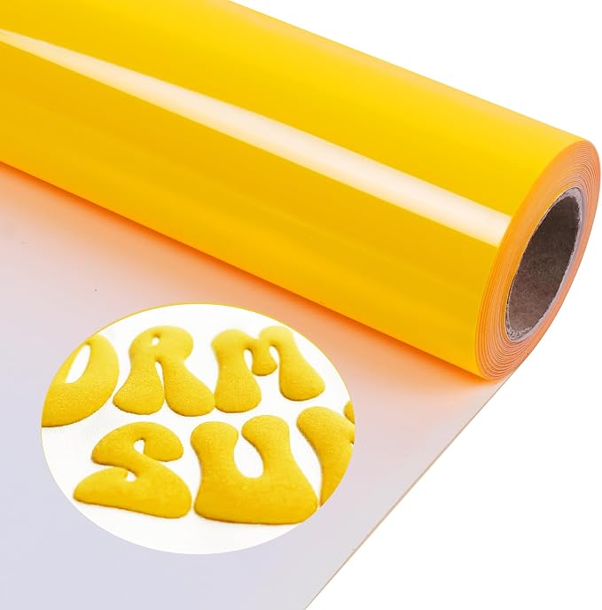 TORC Yellow Puff 3D HTV Vinyl Heat Transfer, Sportswear, Kids Clothing | Easy by TORC