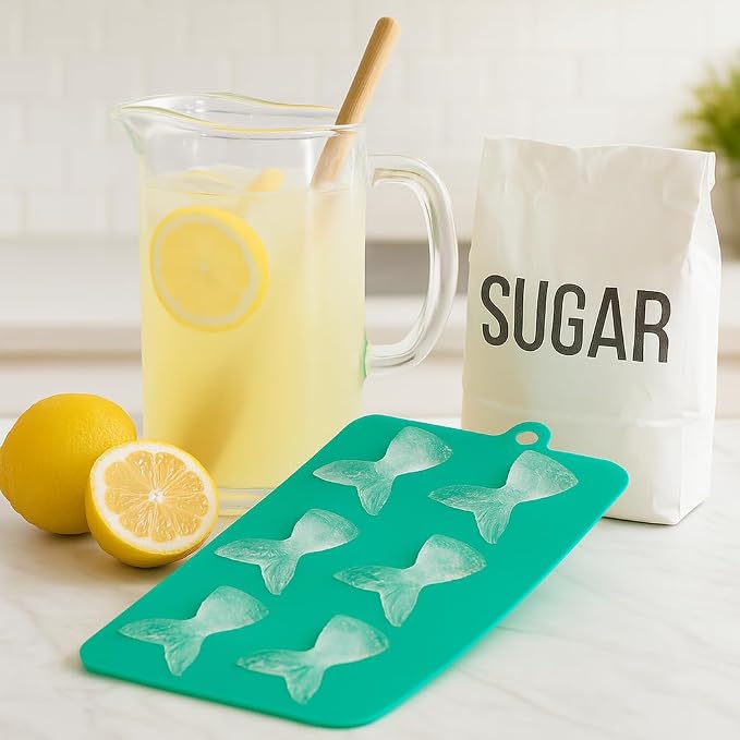 HIC Kitchen Silicone Mermaid Tails Ice Cube Tray, Each Tray Makes 6 Mermaid - Image 2