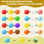 48 Air Dry Clay-36 Colors Modeling Clay - Image 5