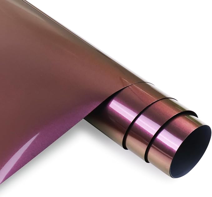 Chameleon HTV Heat Transfer Vinyl, Iron On Vinyl Purple to Brown 12" x6ft | by MEVOREW