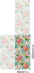 Camellia Window Film Decorative Privacy, Static Cling Stained Glass Film - Image 2