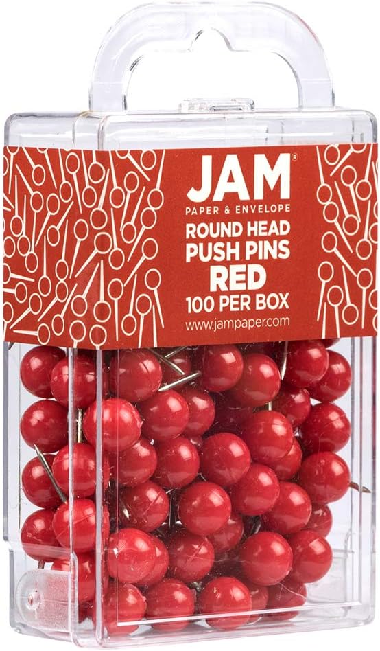 JAM PAPER Colorful Push Pins - Image 2