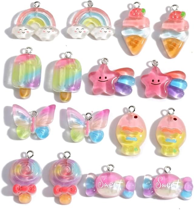 Resin Charms Kawaii Cute Charm for Keychain Jewelry Earring making Girls by Hangood