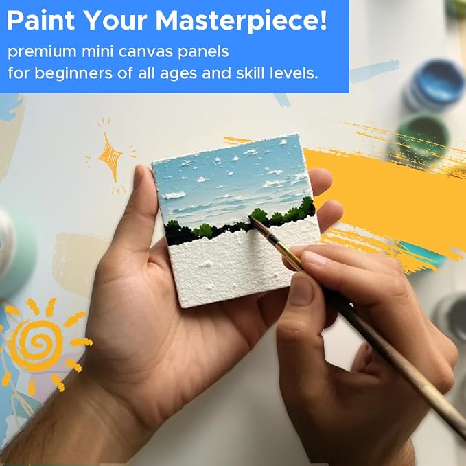Mini Canvas for Painting 4x4 inch, 108 Pack Bulk Small Painting Canvases for - Image 6