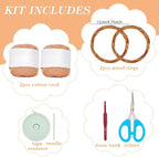 ACRNIGHEET Crochet Bag Kit for Adults Khaki Handbag Kit for Beginners Tote Bag - Image 2