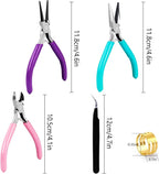 URSKYTOUS 3Pcs Jewelry Pliers Set Jewelry Making Pliers Tools Kit Include - Image 4