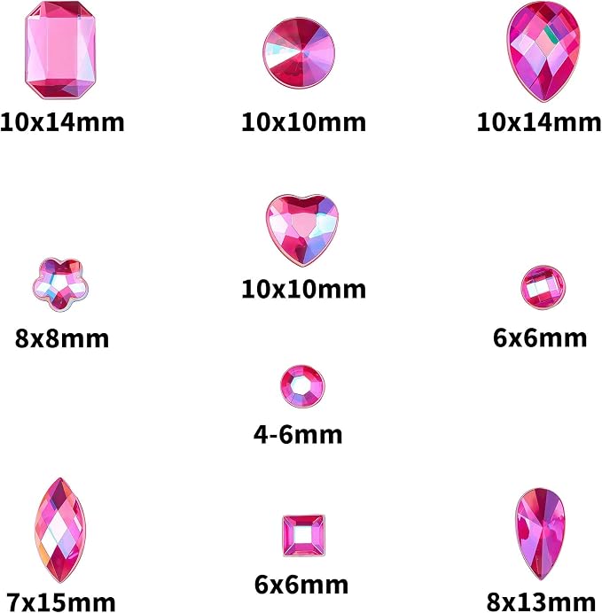 1200 Pcs AB Rhinestones for Bedazzling, Rainbow Effect Craft Gems for Crafting - Image 2