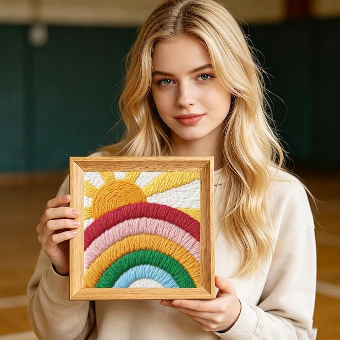 INFUNLY Rainbow Sun Punch Needle Kit - Image 7
