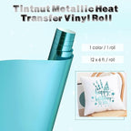 Tintnut Navy Blue Holographic HTV Vinyl Roll, easy cut & weed, stretch washable - Image 2