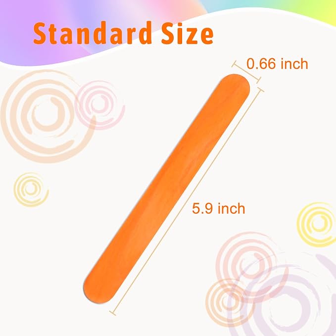 WISYOK 2000 Jumbo Rainbow Popsicle Sticks - Image 2