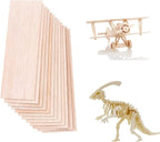 iUoczi12 Pack Balsa Wood Sheets 1/16 x 4 x 12 Inch Natural Wood Color by iUoczi