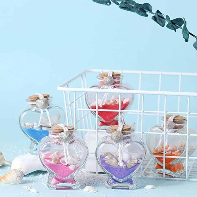 Empty Mini Heart-Shaped Glass Bottles - Image 7
